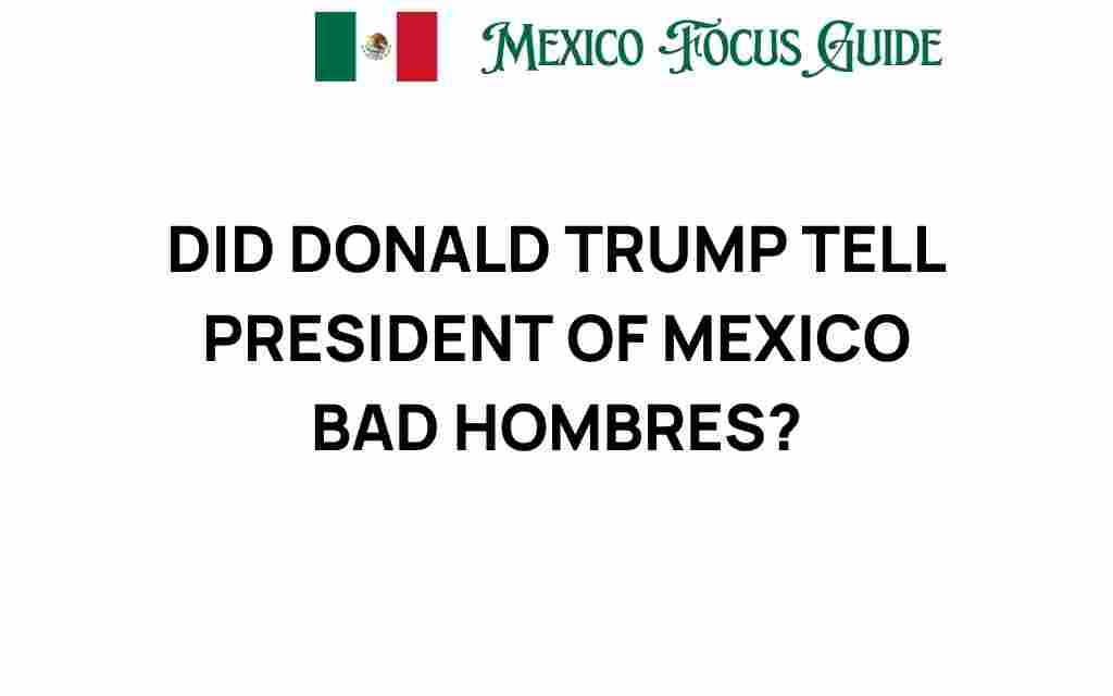 did-donald-trump-call-president-mexico-bad-hombres